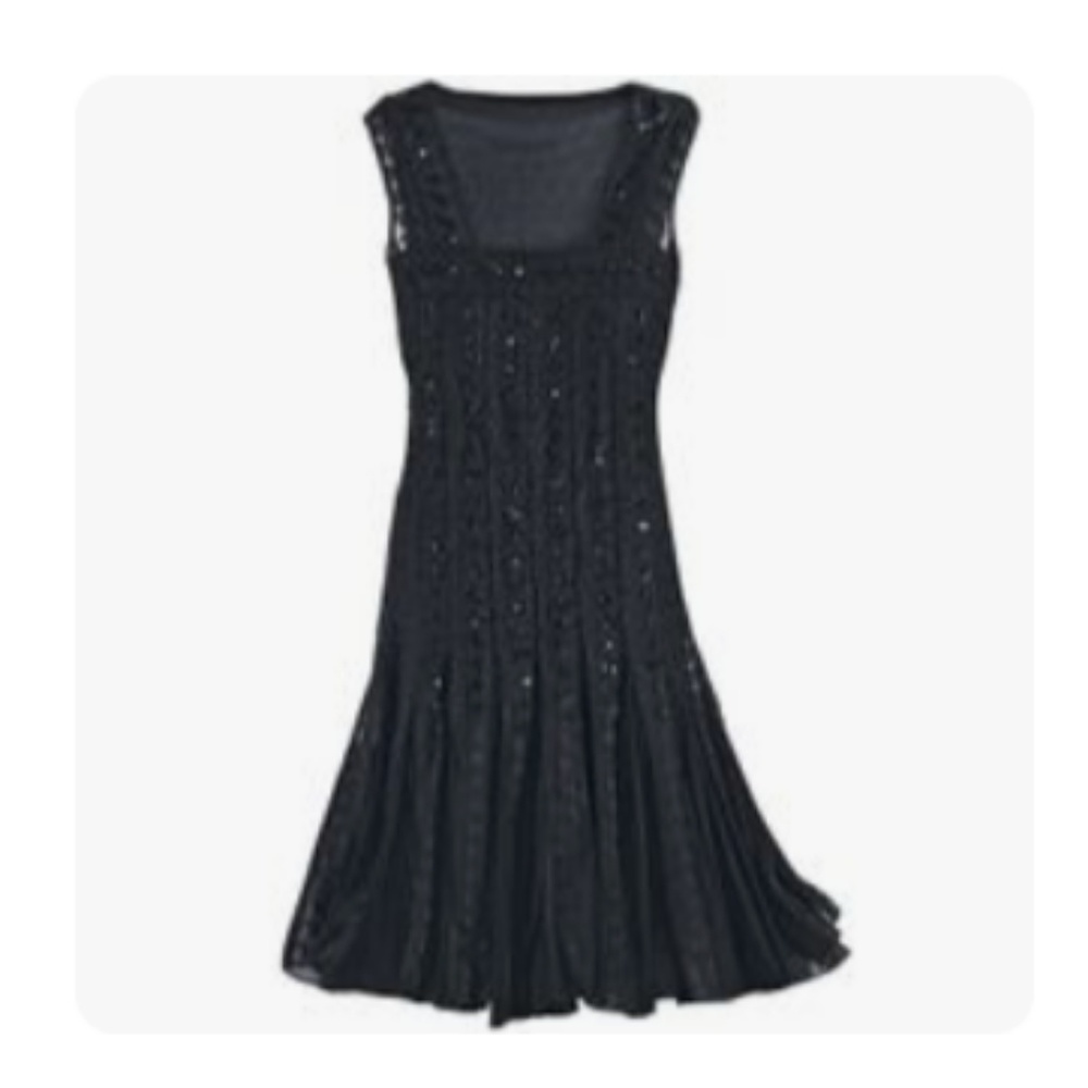 Dropwaist sleeveless lace/sequin dress